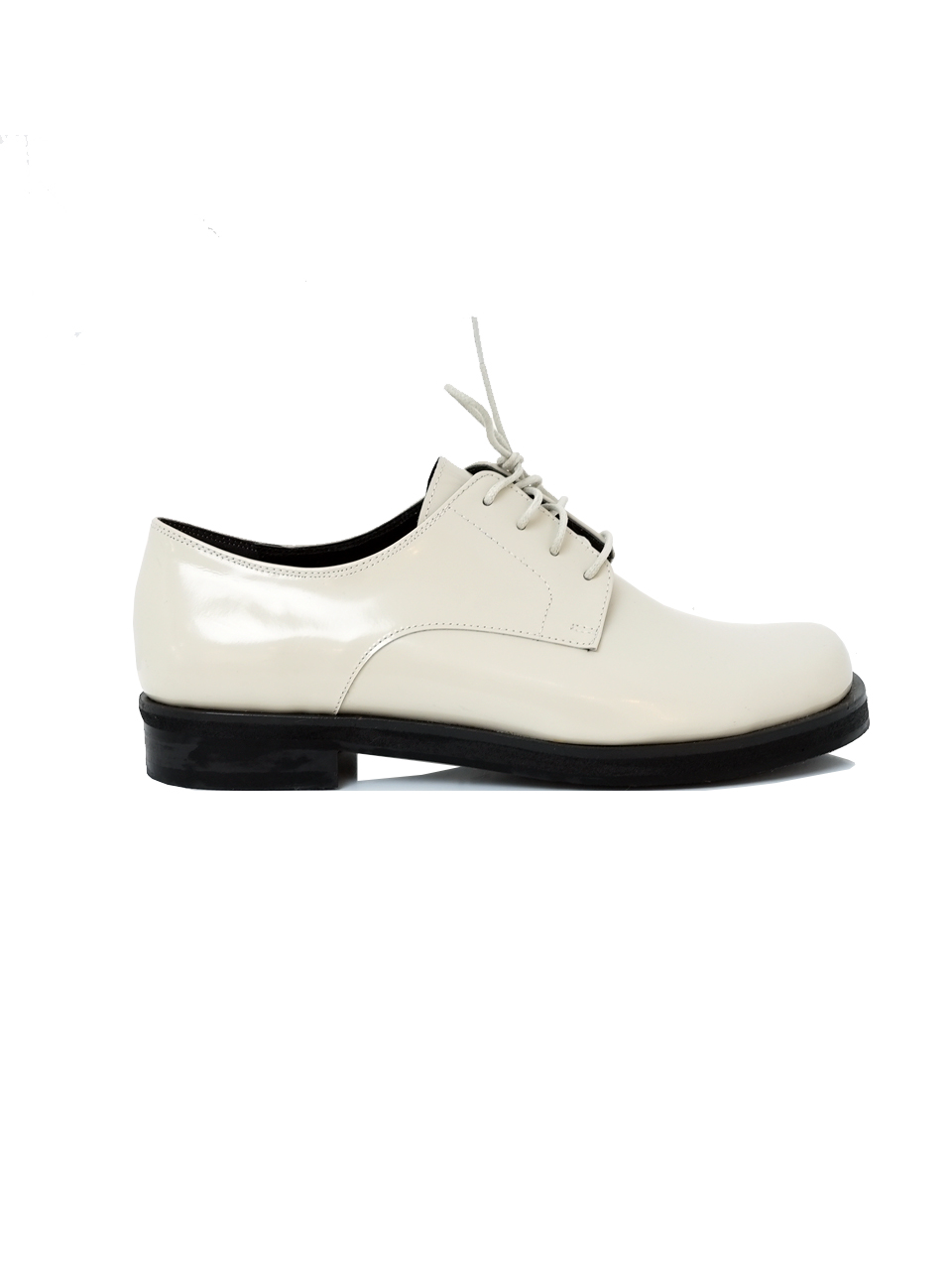 PEARL DERBY SHOES-cream